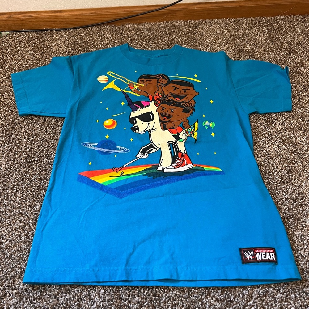 WWE New Day Blue Graphic T-Shirt Medium